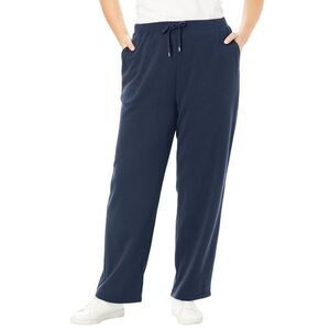 Woman Within Blue Better Fleece Drawstring Sweatpants Size 4X (34/36) Petite New